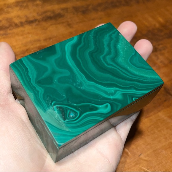 Malachite Stone Trinket Jewelry Box Rectangular - Picture 4 of 6